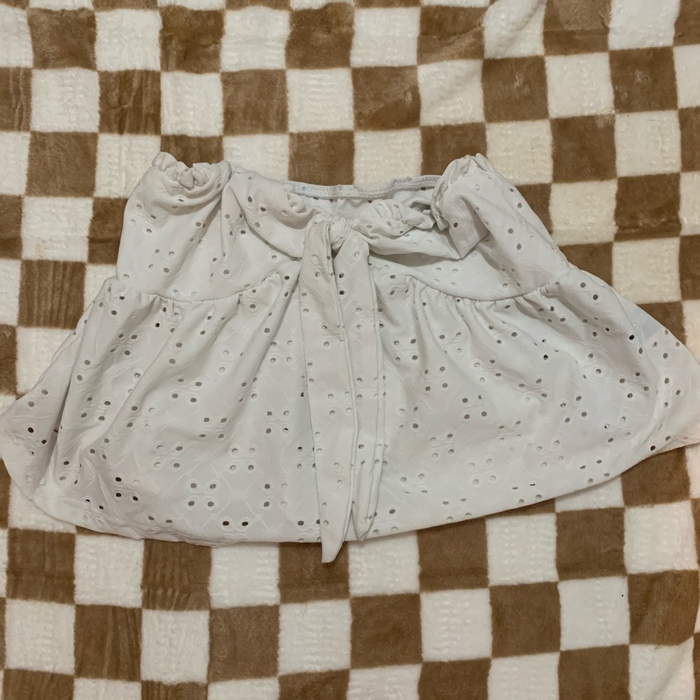 White Eyelet Women's Stapless Top